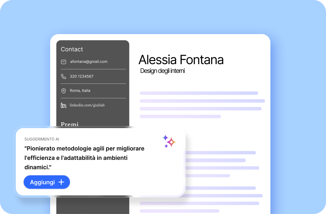 Scrivi il tuo CV da zero o ricevi un piccolo aiuto dall'IA