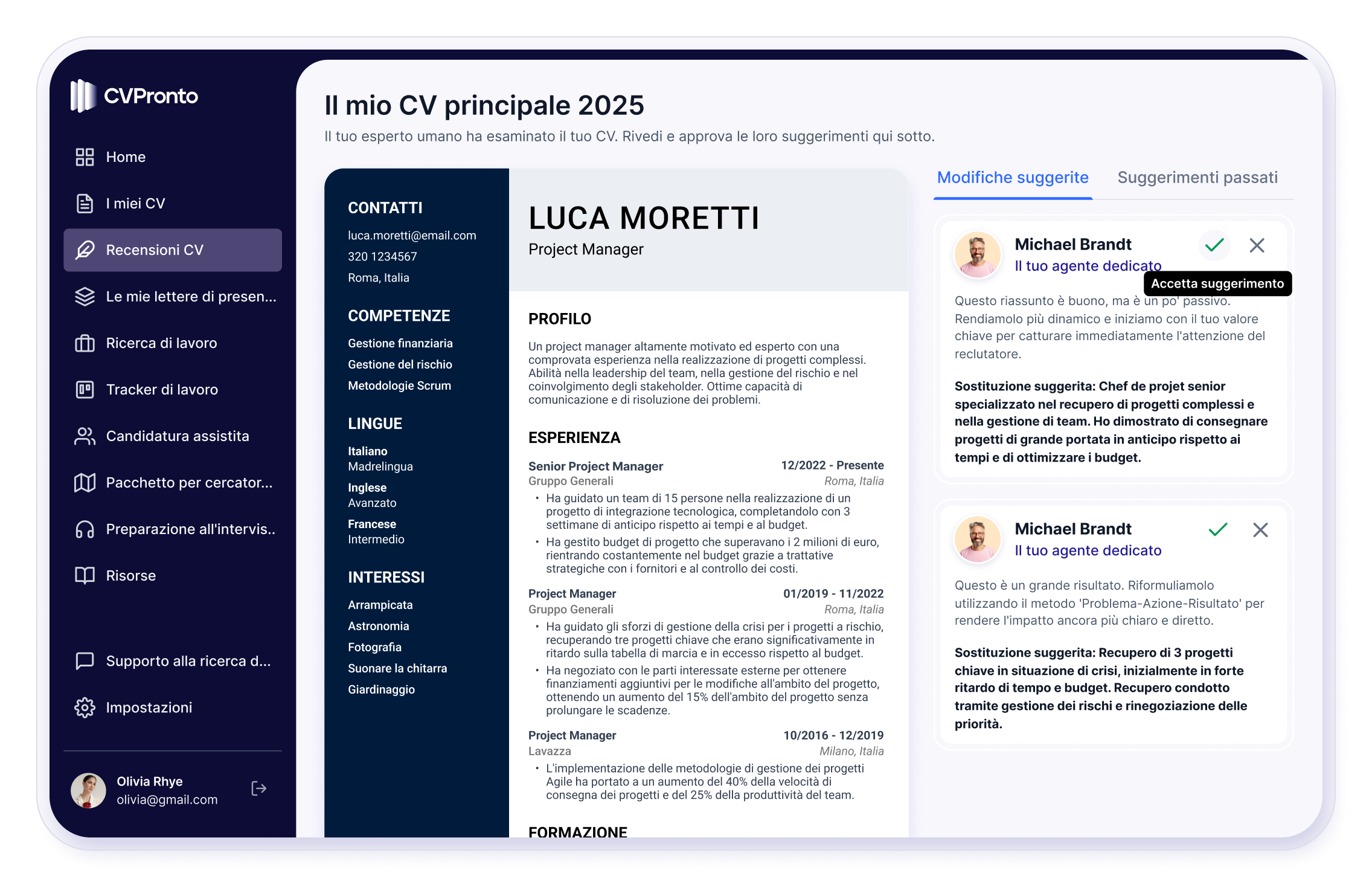 Fai revisionare il tuo CV da un <span class="hero-title-span">vero reclutatore</span>