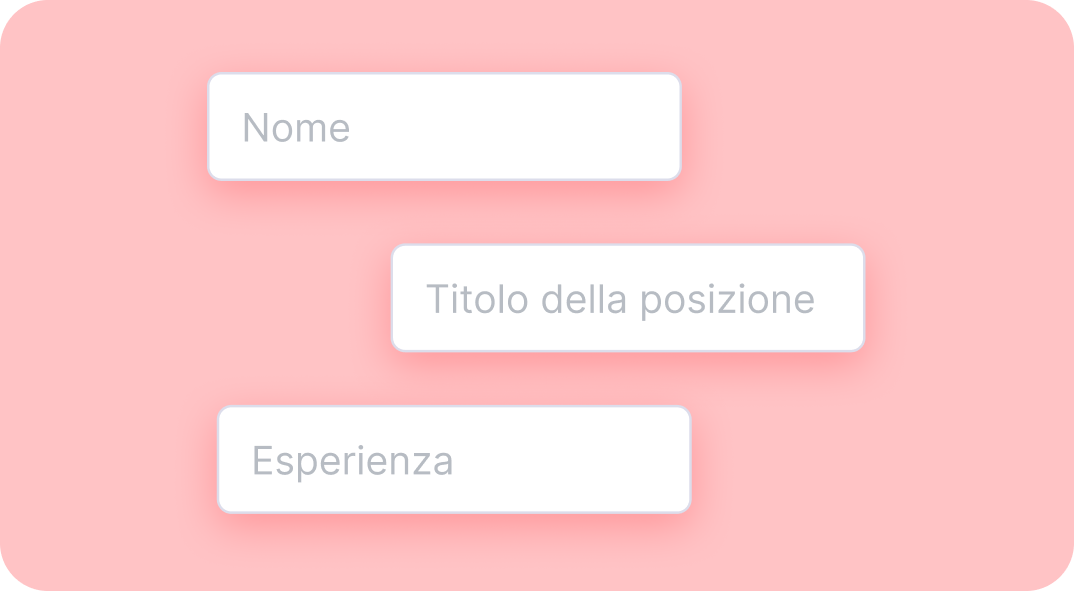 Inserisci le tue informazioni